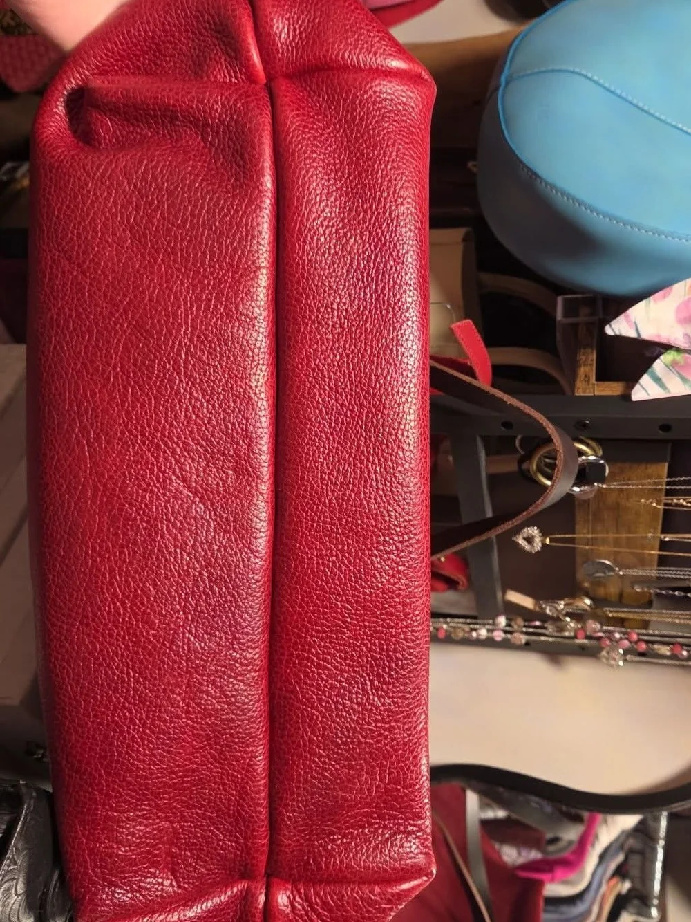 Portland Leather Goods Chili Red OVERSIZE Zip Tote